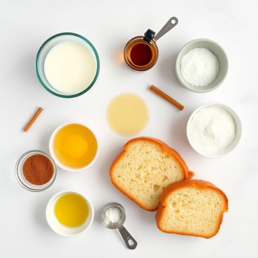 Raw ingredients for Golden French Toast