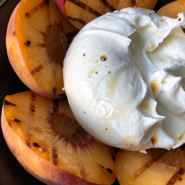 Grilled Peach Burrata Salad