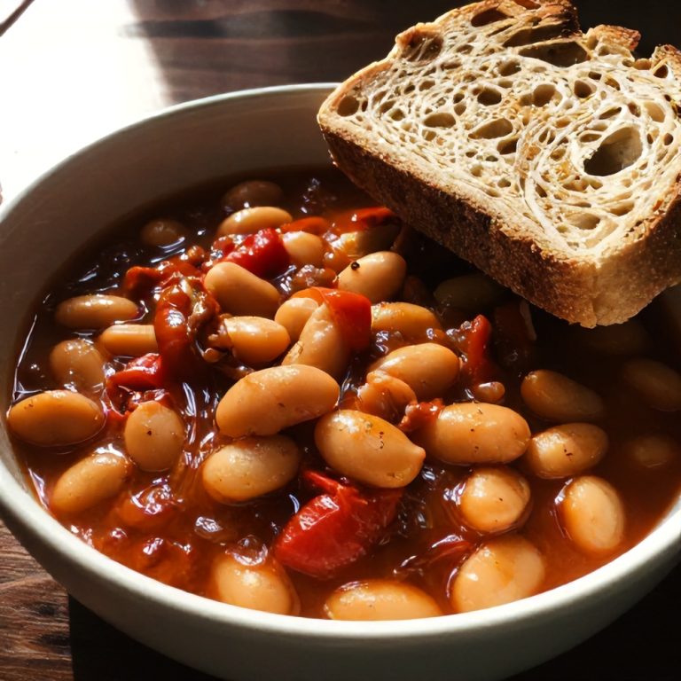 Hearty Roasted Tomato White Bean Stew