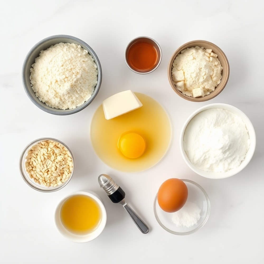 Raw ingredients for high protein pancake muffins