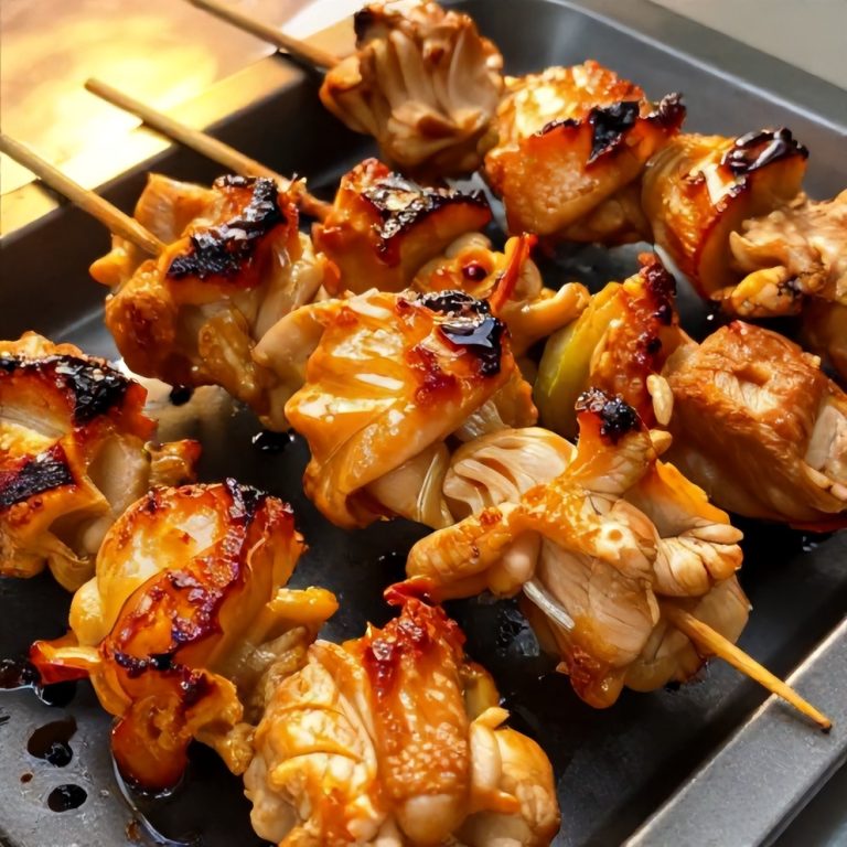 hot honey chicken skewers