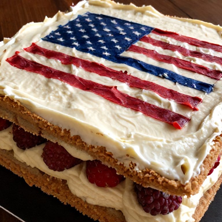 no-bake flag cake