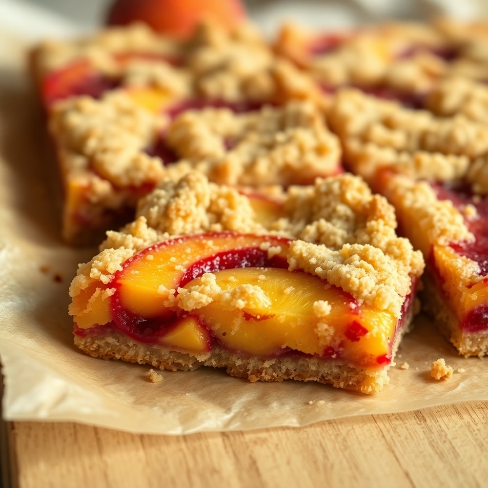 Peach Raspberry Crumb Bars
