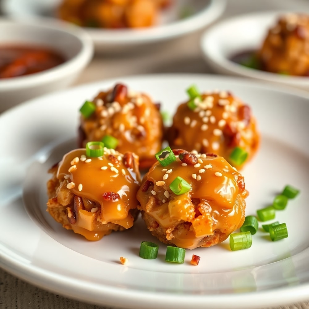 Pecan Crunch Glazed Bites plated on a white dish