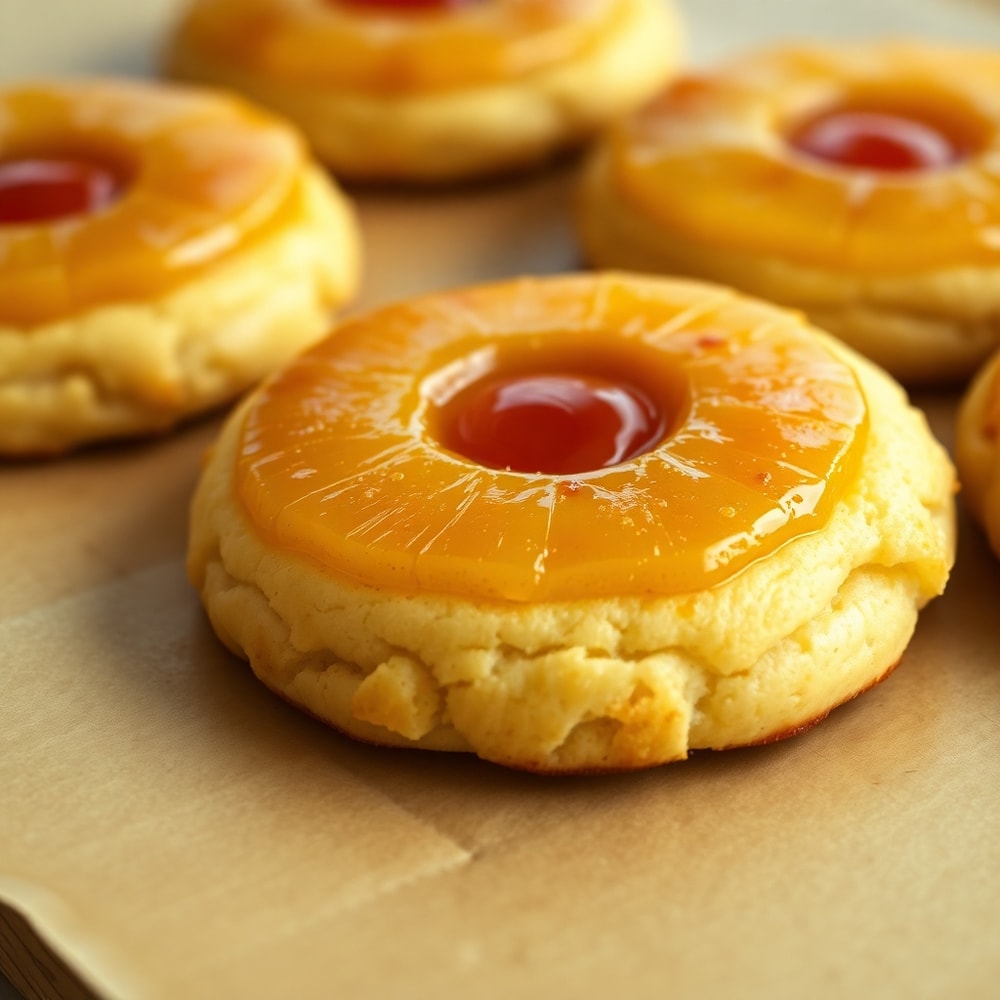 Pineapple Upside Down Sugar Cookies