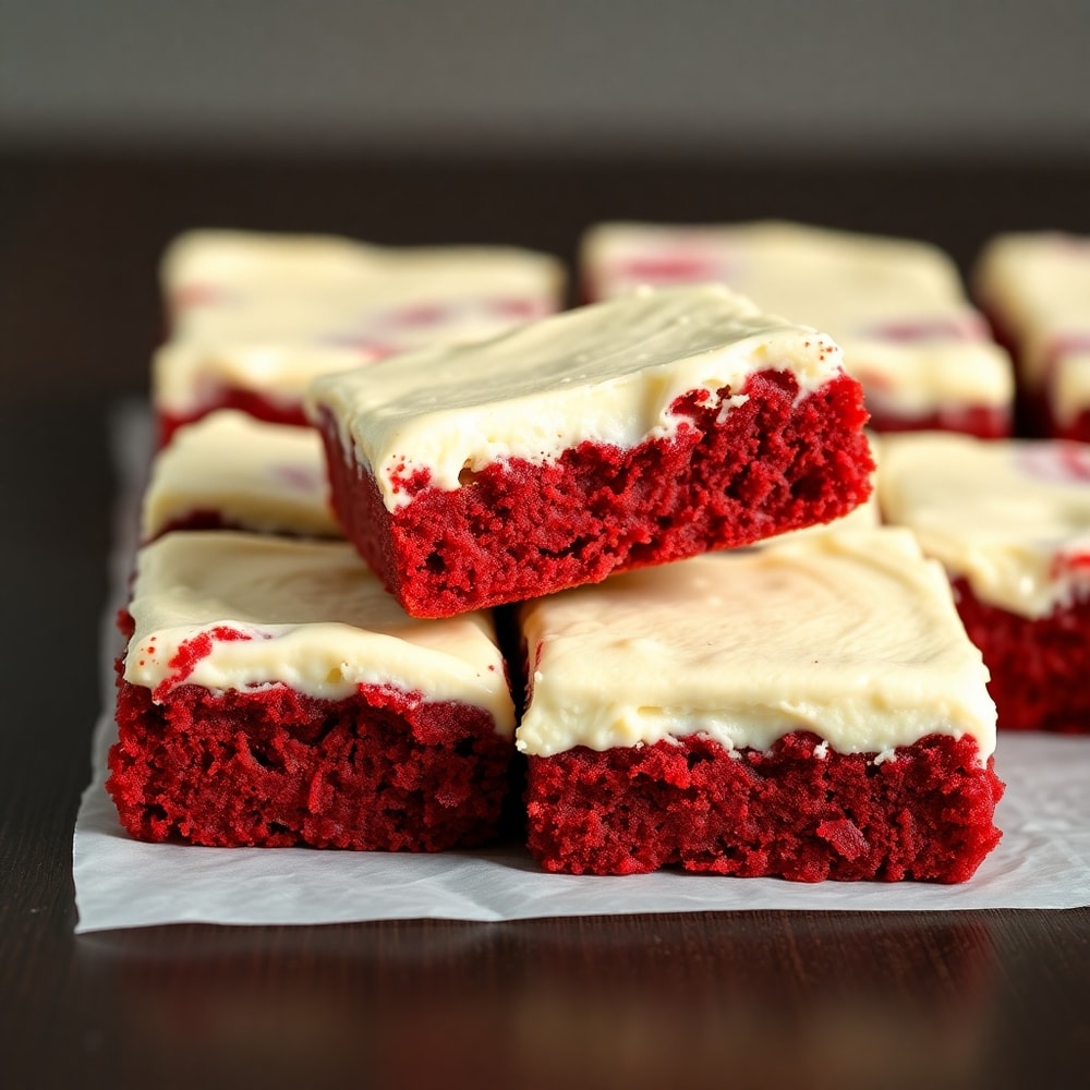 Red Velvet Cookie Bars