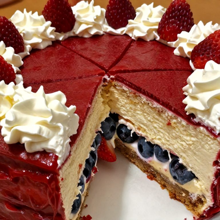 red white and blue poke cake