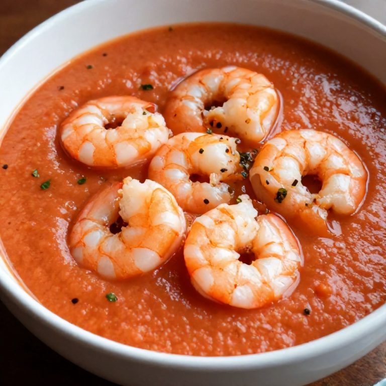 refreshing summer gazpacho with shrimp