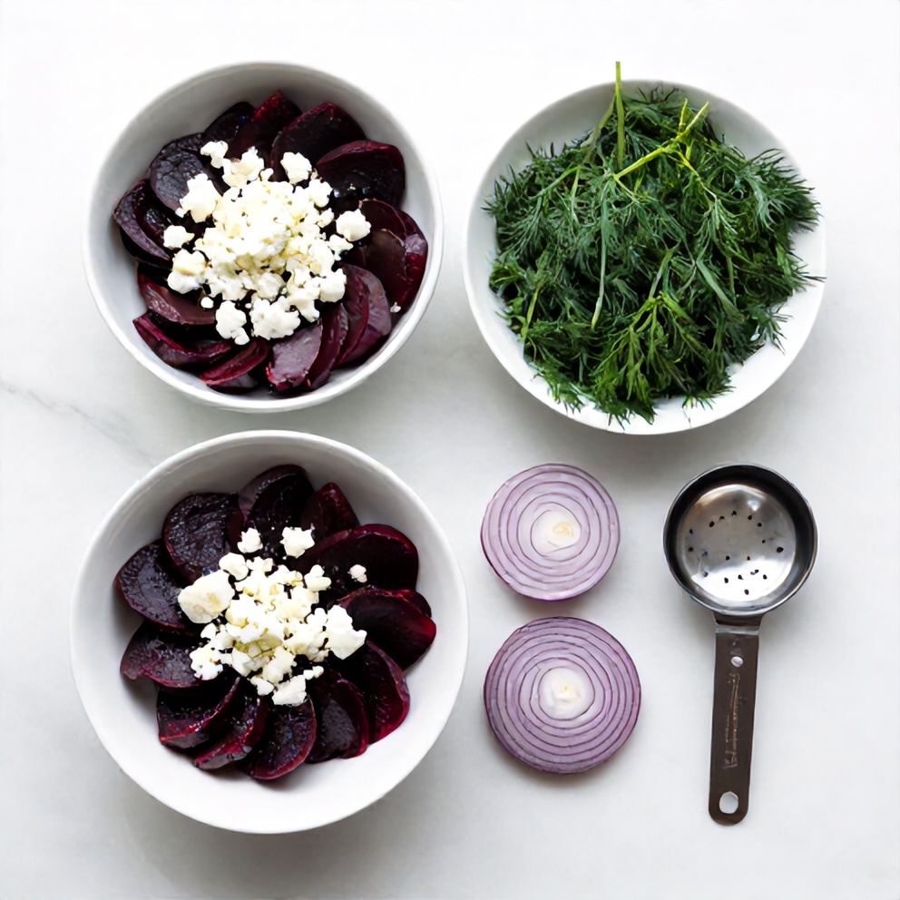 Raw Ingredients for Roasted Beet Salad