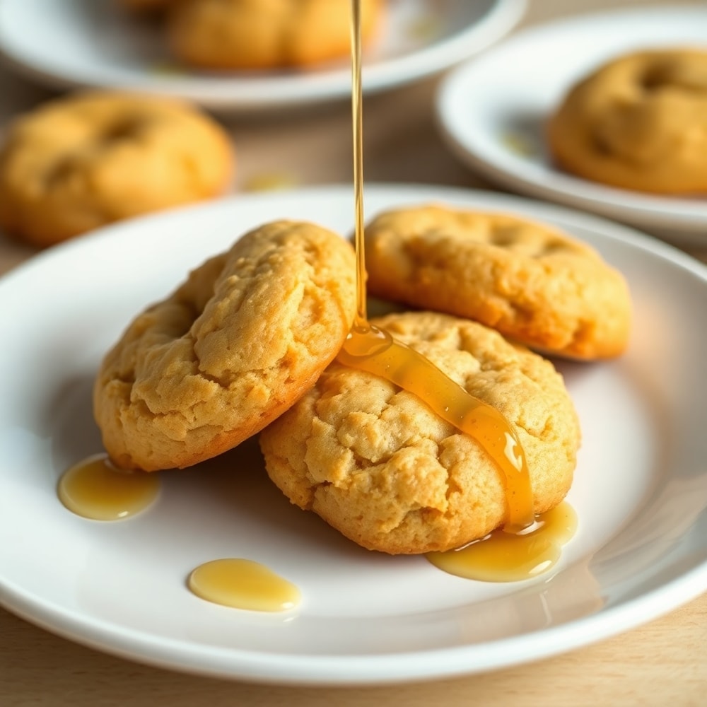 Soft and Fluffy Banana Bread Cookies on a cooling rack