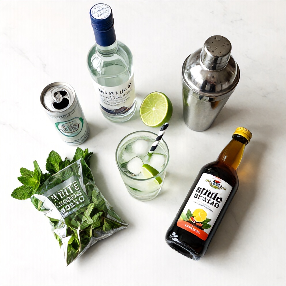 Ingredients for White Christmas Mojito